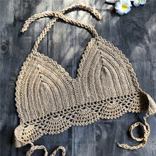Load image into Gallery viewer, 2019 Solid Women Push-Up Padded Bikini Top Bandeau Swimwear Sling Halter Swimsuit Beachwear Underwire Bikini Maillot De Bain#sw