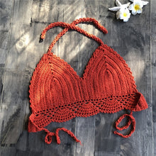 Load image into Gallery viewer, 2019 Solid Women Push-Up Padded Bikini Top Bandeau Swimwear Sling Halter Swimsuit Beachwear Underwire Bikini Maillot De Bain#sw