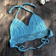 Load image into Gallery viewer, 2019 Solid Women Push-Up Padded Bikini Top Bandeau Swimwear Sling Halter Swimsuit Beachwear Underwire Bikini Maillot De Bain#sw