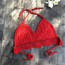 Load image into Gallery viewer, 2019 Solid Women Push-Up Padded Bikini Top Bandeau Swimwear Sling Halter Swimsuit Beachwear Underwire Bikini Maillot De Bain#sw