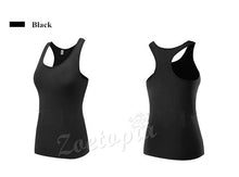 Load image into Gallery viewer, Yoga Sleeveless T Shirts Gym Sports Vest Fitness Base Layer Training Sportswear Running Tank Tops Shirt Female Quick Dry Jersey