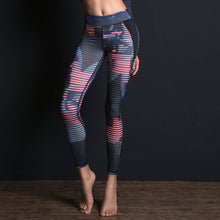 Load image into Gallery viewer, Women's Sport Suit Print Fitness Set Slim Leggings Breathable Yoga Set 2 Piece Zipper Sportswear T-shirt Sport Pants Tracksuit