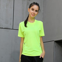 Load image into Gallery viewer, Women Dry Quick Short Sleeve Slim Sport T Shirt Gym Jerseys Fitness Shirt Trainer Running T-shirts Breathable Exercises Yoga