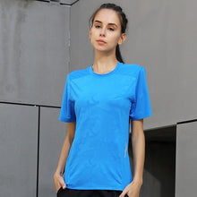 Load image into Gallery viewer, Women Dry Quick Short Sleeve Slim Sport T Shirt Gym Jerseys Fitness Shirt Trainer Running T-shirts Breathable Exercises Yoga