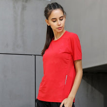 Load image into Gallery viewer, Women Dry Quick Short Sleeve Slim Sport T Shirt Gym Jerseys Fitness Shirt Trainer Running T-shirts Breathable Exercises Yoga