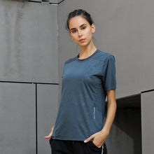 Load image into Gallery viewer, Women Dry Quick Short Sleeve Slim Sport T Shirt Gym Jerseys Fitness Shirt Trainer Running T-shirts Breathable Exercises Yoga