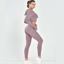 Load image into Gallery viewer, Women Yoga Sets Shark Seamless Leggings Fitness Shirts Workout Sportswear Running Gym Sports Jersey Tights Slim Elastic Trousers