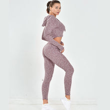 Load image into Gallery viewer, Women Yoga Sets Shark Seamless Leggings Fitness Shirts Workout Sportswear Running Gym Sports Jersey Tights Slim Elastic Trousers