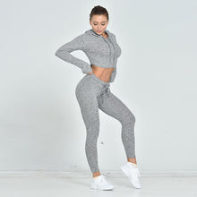 Load image into Gallery viewer, Women Yoga Sets Shark Seamless Leggings Fitness Shirts Workout Sportswear Running Gym Sports Jersey Tights Slim Elastic Trousers