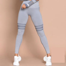 Load image into Gallery viewer, Women Seamless Leggings Push Up Yoga Pant Sexy Mesh Sport Trousers Stripe Workout Running Pant Gym Tight Stretch Fitness Leggins