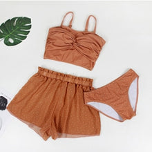 Load image into Gallery viewer, High Leg 2018 Bandeau bikini set Swimwear female pieces swimsuit High Waist Bikini Women Bathing Suit biquini