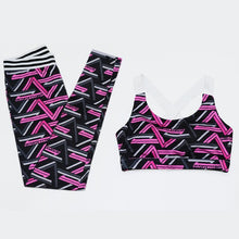 Load image into Gallery viewer, Yoga Set Sexy Fitness Running Gym Workout Tracksuit Sports Women geometry print Gym Clothes Female Jogging Set
