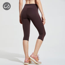 Load image into Gallery viewer, CRZ YOGA Women's High Waist Squat-Proof Capri Cropped Mesh Workout Leggings with Pocket