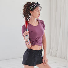 Load image into Gallery viewer, Gym Women's Sport Shirts yoga Quick Dry Running T-shirt Sleeve Fitness Clothes Tees &amp; Tops Blouses Shirts Jerseys