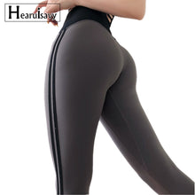 Load image into Gallery viewer, Hip Up Fitness Pants Women Patchwork Stretchy Sport Tights legging Anti-sweat High Waist Yoga pants Gym Athletic Leggings
