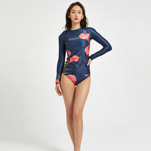 Load image into Gallery viewer, Rhyme Lady push up swimwear new design two pieces long sleeve Rash guard summer beachwear sun protective woman bathing suit