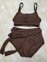Load image into Gallery viewer, 2019 the newest Women swimsuit  with Bow-tie High Waist Swimwear Quick Drying Beach Bathing suit